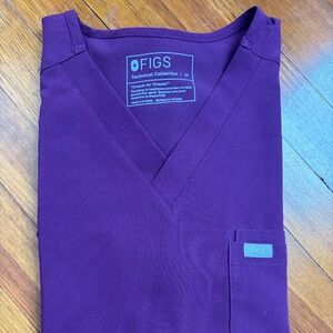 FIGS Leon Scrub Top - Deep Purple - Size medium
